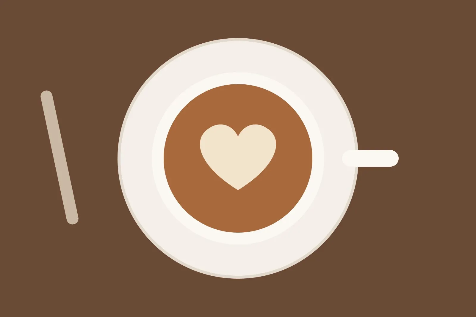 A latte with a heart in the foam