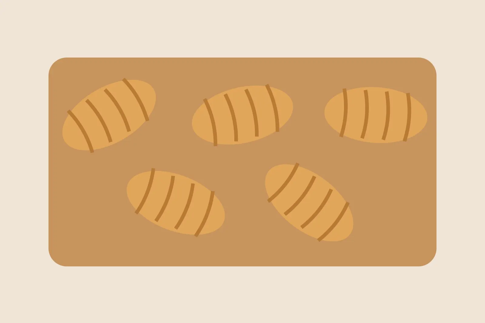 Croissants on a wooden board